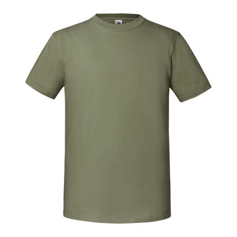 Pánske tričko(FRUIT OF THE LOOM Ringspun Premium T) > zelená (classic olive) > S