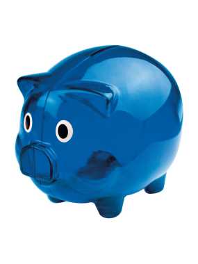 Plastová pokladnička prasiatko > modrá