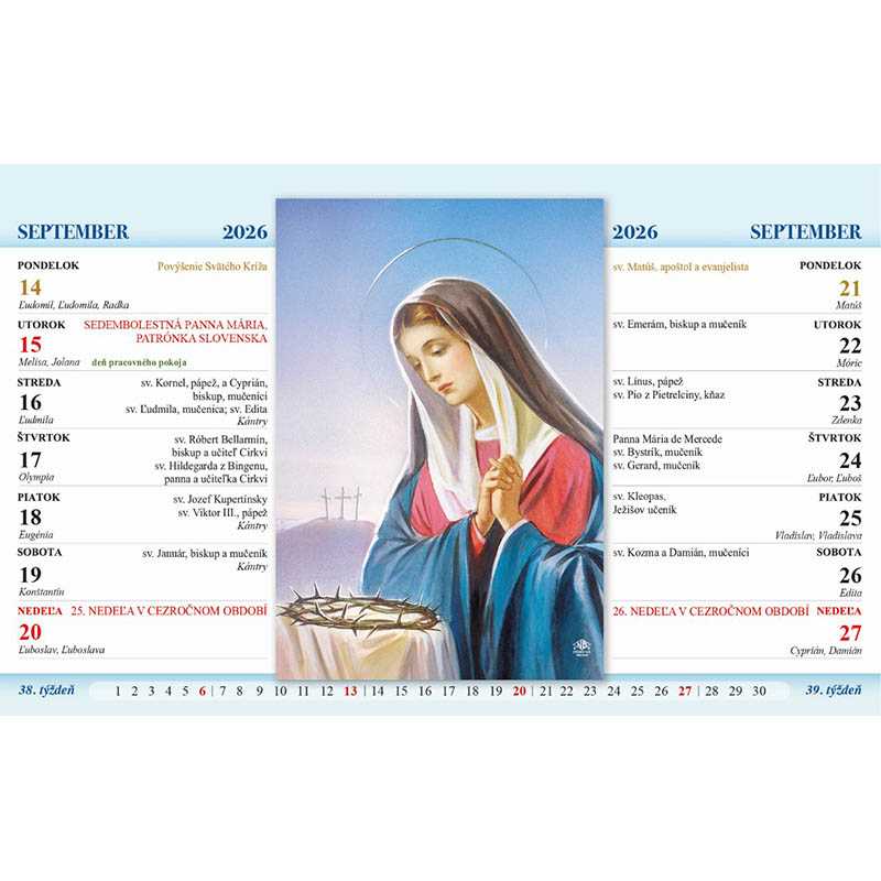 Stolový kalendár (Katolícky 2026) - 23 x 14,4 cm