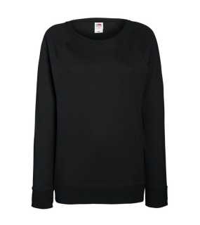 Dámska mikina (Fruit of the Loom-LF LW RAGLAN SWEAT) > čierna > XS
