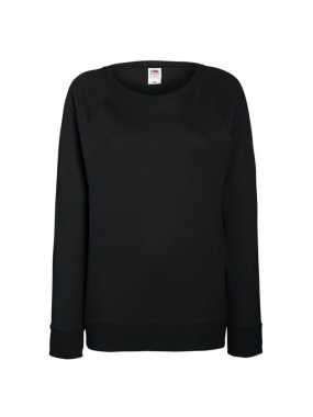 Dámska mikina (Fruit of the Loom-LF LW RAGLAN SWEAT) > čierna > XS