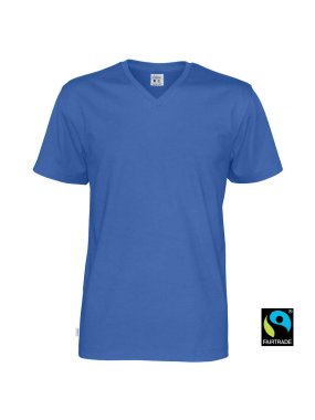 Pánske tričko (COTTOVER T-SHIRT V-NECK) > modrá (royal) > S