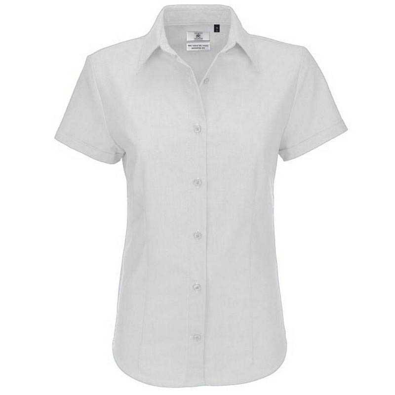 Dámska košeľa (B&C OXFORD SSL/WOMEN) > biela > 2XL