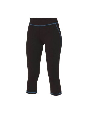 Dámske legíny (Just Cool WOMEN'S COOL CAPRI) > čierna (jet) / modrá (sapphire) > S