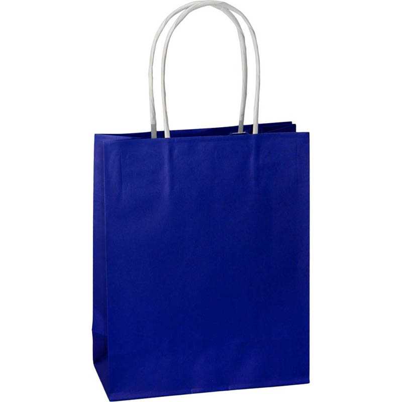 Papierová taška (Farebné - hladký papier) > modrá > 24x10x34 cm