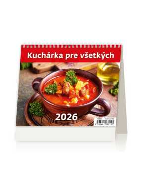 Stolový kalendár (Kuchárka pre všetkých 2026) - 17,1 x 16,4 cm