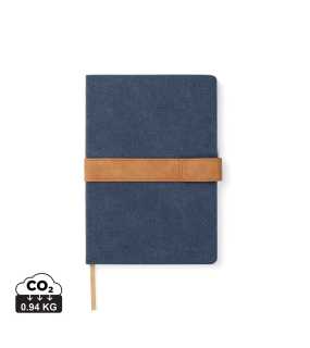 Zápisník VINGA Bosler A5 z RCS recykl. canvas > modrá (navy)