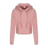 Dámska mikina (Just Hoods GIRLIE CROPPED HOODIE) > ružová (dusty) > XL