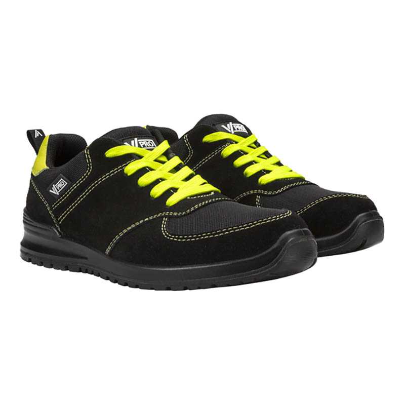 Pánska obuv (V-PRO METAL-FREE SRC S1P SHOE) > čierna / žltá (fluor) > 40