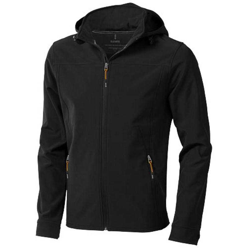 Pánska softshellová bunda (ELEVATE Langley Softshell Jacket) > čierna (solid) > L