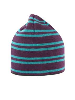 Unisex čiapka (RESULT TEAM REVERSIBLE BEANIE) > fialová (plum) / tyrkysová / šedá