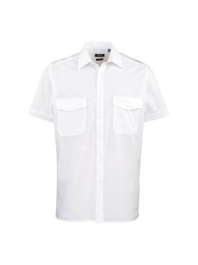 Pánska košeľa (PREMIER MEN’S SHORT SLEEVE PILOT SHIRT) > biela > L/XL