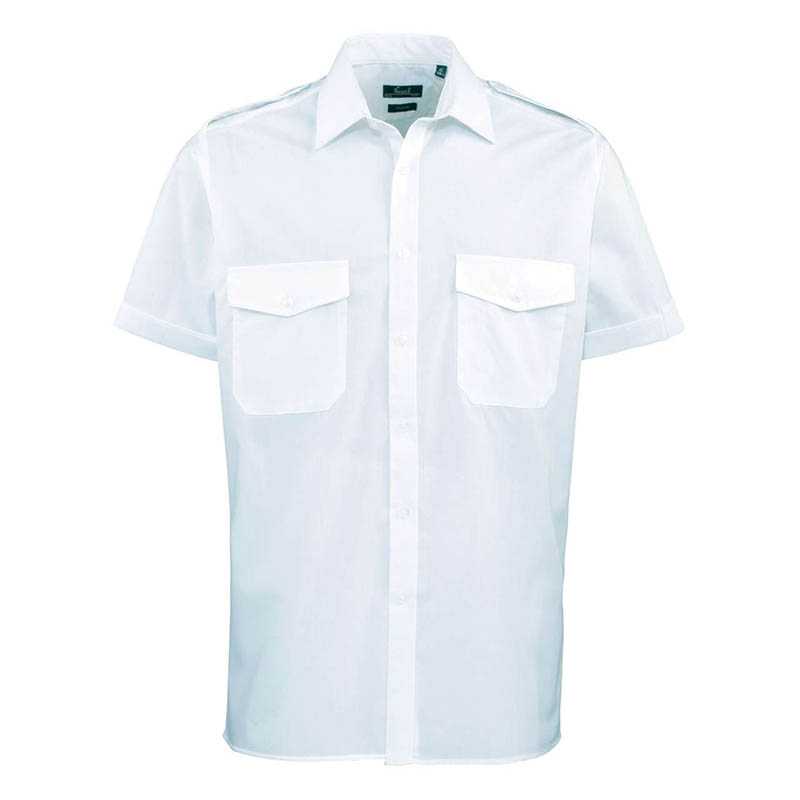 Pánska košeľa (PREMIER MEN’S SHORT SLEEVE PILOT SHIRT) > modrá (light) > L