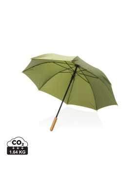 23" bambusový auto-open dáždnik Impact zo 190T RPET AWARE > zelená