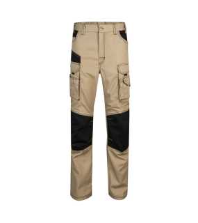 Pánske nohavice (VELILLA TWO-TONE CANVAS TROUSERS) > béžová (sand) / čierna > M