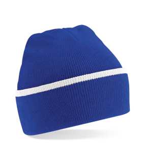 Unisex čiapka (Beechfield Teamwear Beanie) > modrá (bright royal) / biela
