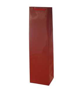 Papierová taška (Lesklý laminovaný papier) > červená > 11x9x40 cm