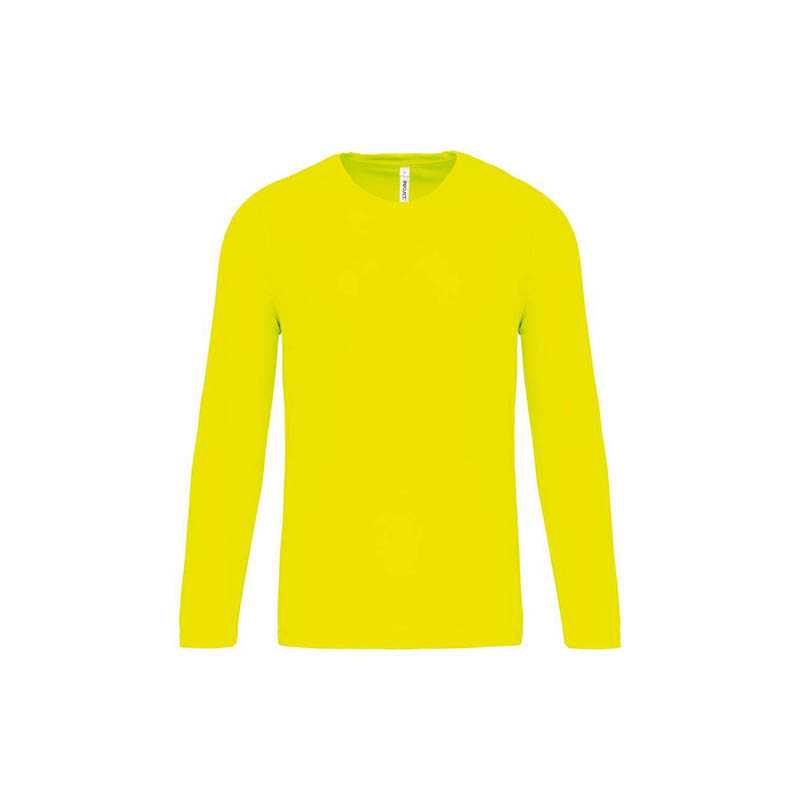 Pánske tričko (PROACT MENS LONG SLEEVE SPORTS T-SHIRT)>žltá (fluorescentyellow)>S