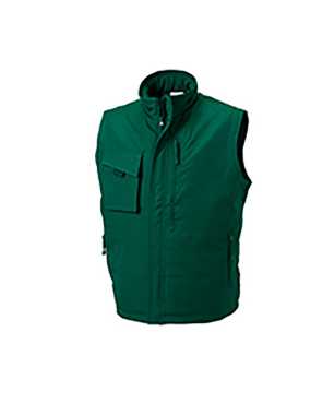Pánska pracovná vesta(Heavy Duty Gilet RUSSELL) > zelená (bottle) > 4XL
