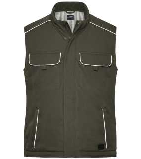 Pánska vesta (JN Workwear Softshell Padded Vest SOLID) > zelená (olive) > L