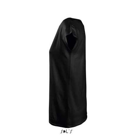 Dámske tričko (SOLS MARYLIN WOMENS SHORT SLEEVE LONG KIMONO T-SHIRT)>čierna (deep)>L