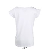 Dámske tričko (SOLS MARYLIN WOMENS SHORT SLEEVE LONG KIMONO T-SHIRT) > biela > L
