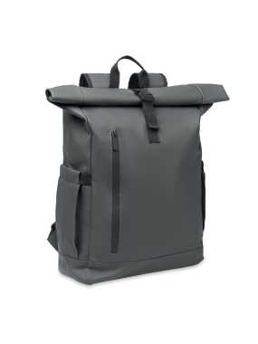 Rolovací batoh na notebook zo 600D RPET > šedá (dark)