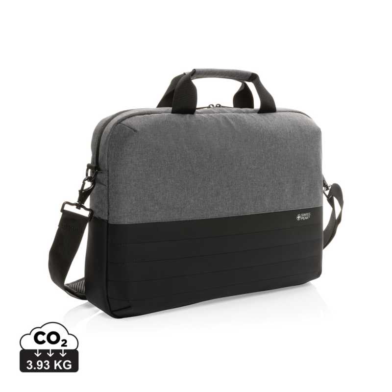 RFID taška na 15,6" notebook Swiss Peak z RPET AWARE > šedá