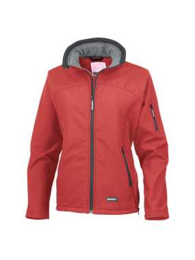 Dámska bunda (RESULT LA FEMME® SOFT SHELL JACKET) > červená / čierna > S