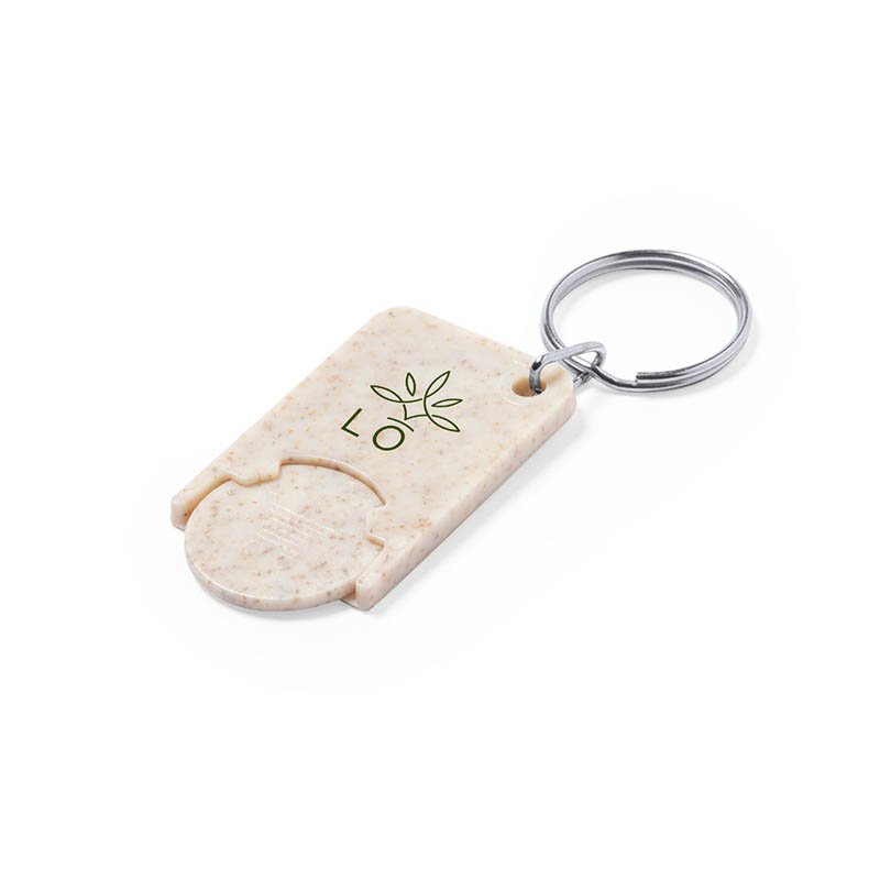 Prívesok na kľúče so žetónom do vozíka > prírodná