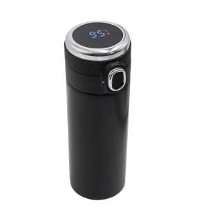 Termohrnček 420 ml s teplomerom  > čierna