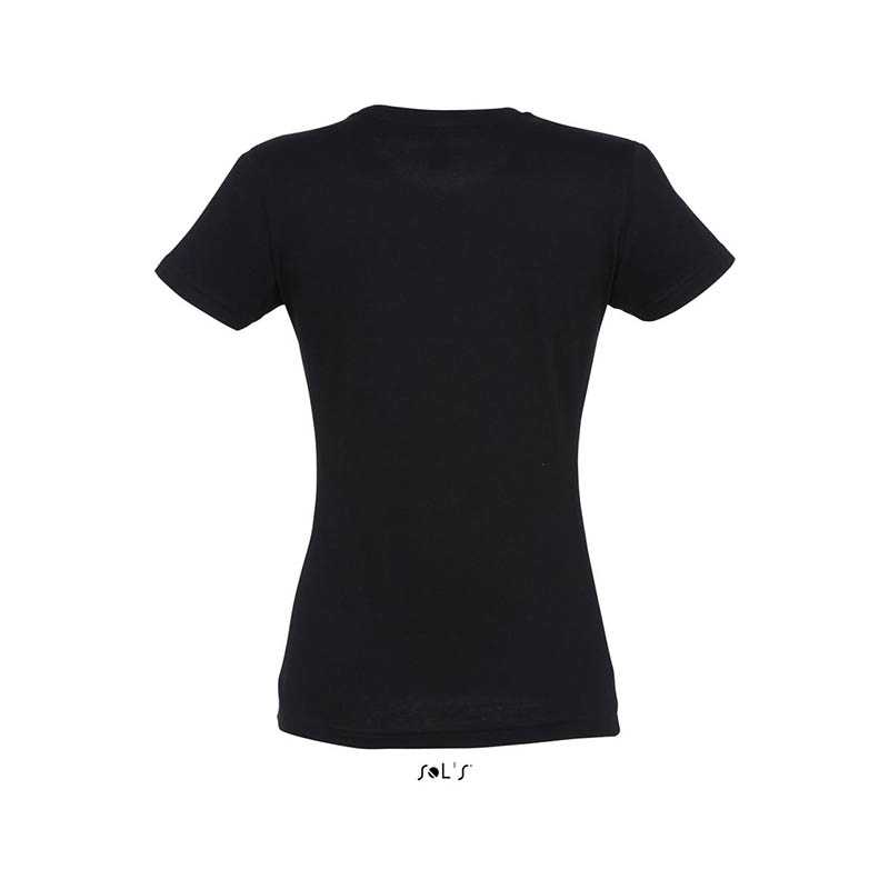 Dámske tričko (SOLS IMPERIAL WOMAN ROUND COLLAR T-SHIRT) > čierna (deep) > M