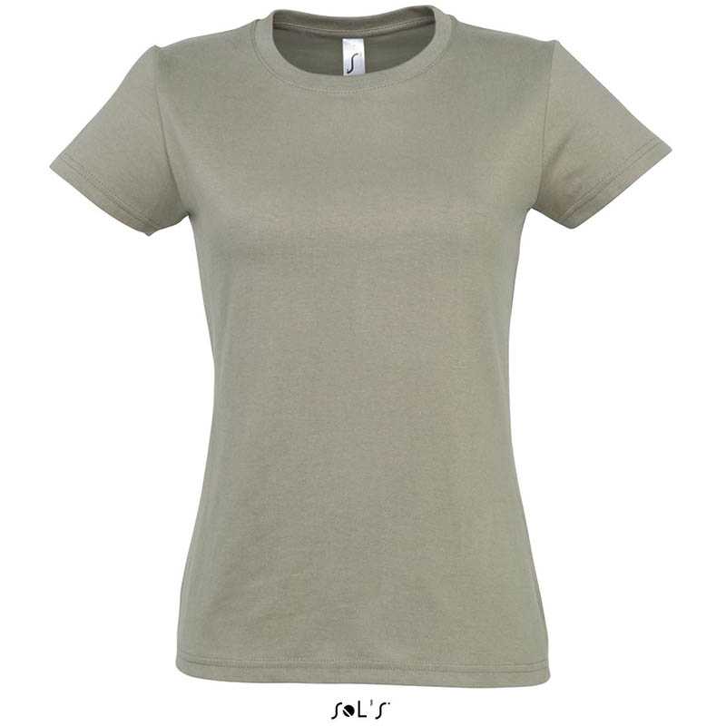 Dámske tričko (SOLS IMPERIAL WOMAN ROUND COLLAR T-SHIRT) > zelená (khaki) > 2XL