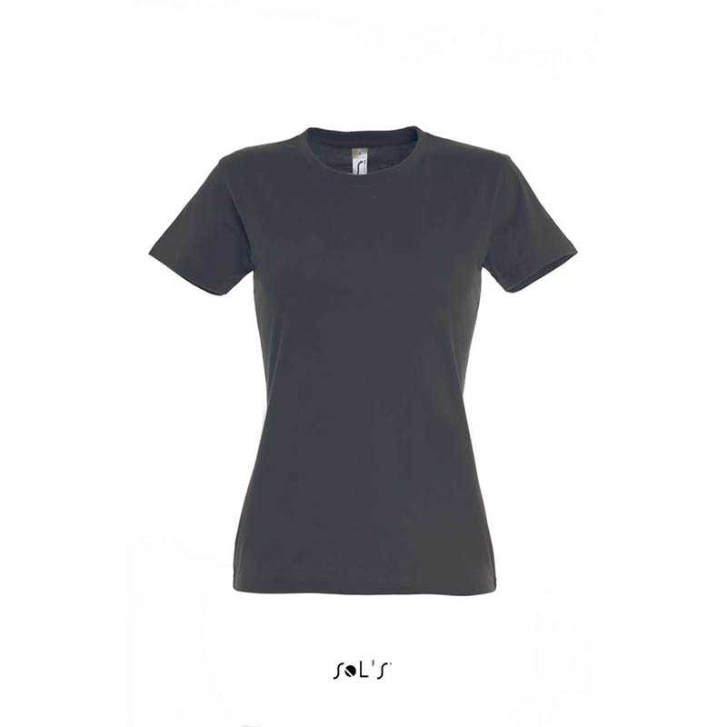 Dámske tričko (SOLS IMPERIAL WOMAN ROUND COLLAR T-SHIRT) > šedá (mouse) > 2XL