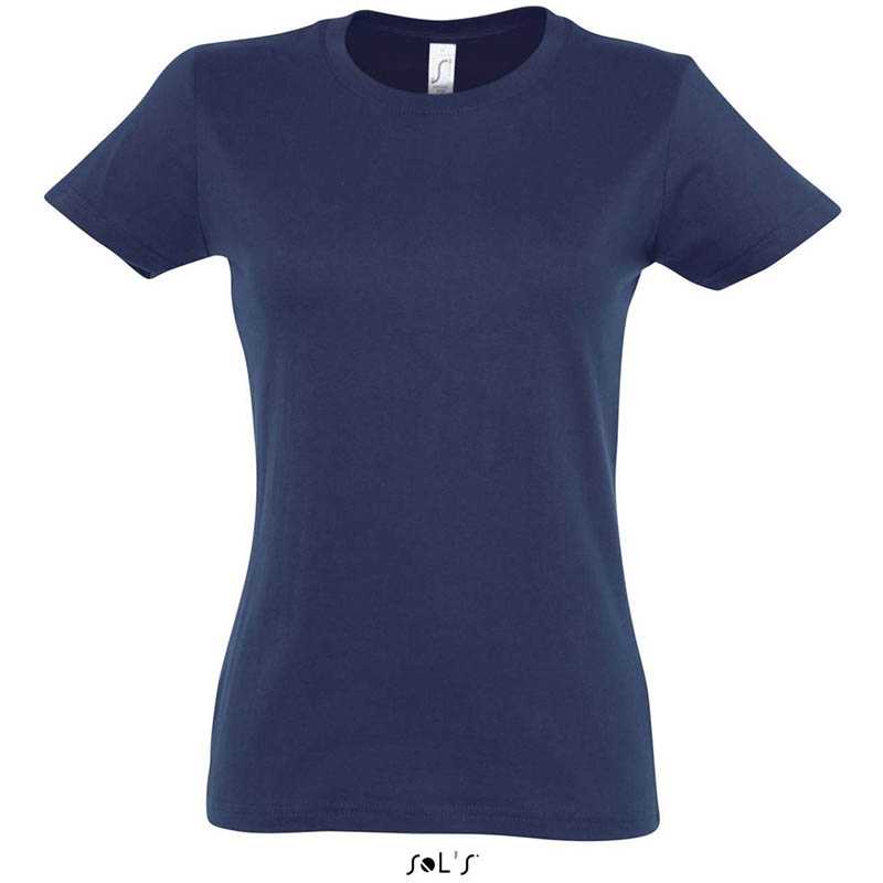 Dámske tričko (SOLS IMPERIAL WOMAN ROUND COLLAR T-SHIRT)>modrá (french navy)>2XL