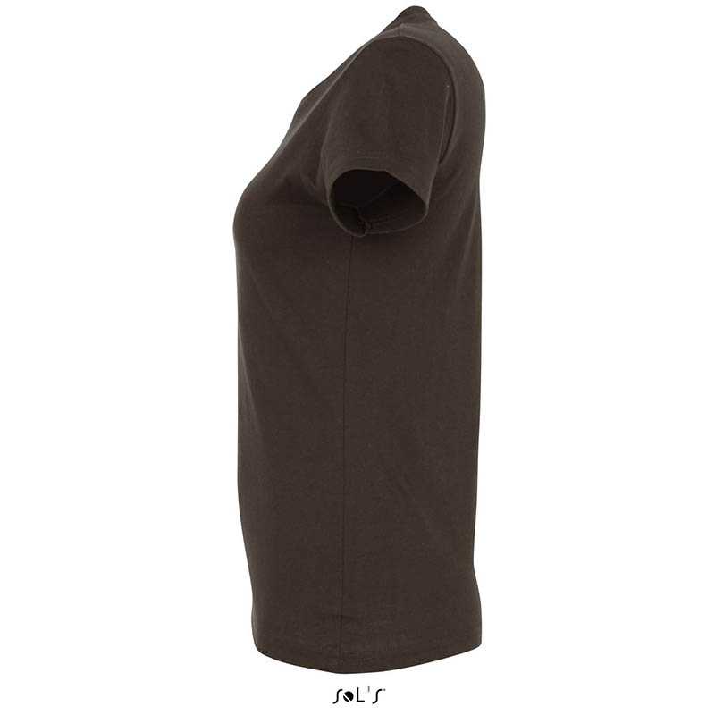 Dámske tričko (SOLS IMPERIAL WOMAN ROUND COLLAR T-SHIRT) > hnedá (chocolate) > L