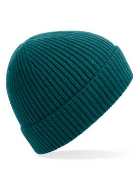 Unisex čiapka (Beechfield Engineered Knit Ribbed Beanie) > zelená (ocean)