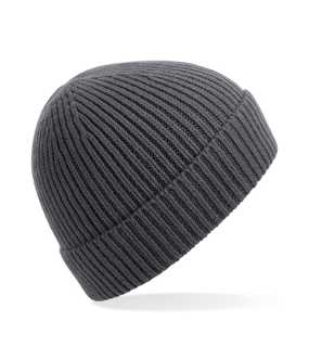 Unisex čiapka (Beechfield Engineered Knit Ribbed Beanie) > šedá (graphite)