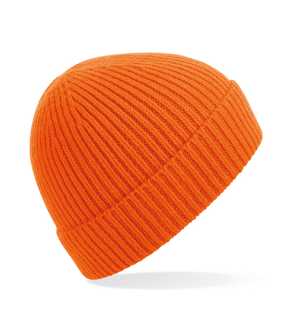 Unisex čiapka (Beechfield Engineered Knit Ribbed Beanie) > oranžová