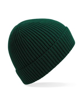 Unisex čiapka (Beechfield Engineered Knit Ribbed Beanie) > zelenná (bottle)
