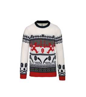 Unisex sveter (Kariban RUGBY DESIGN JUMPER) > biela (off) > 2XL