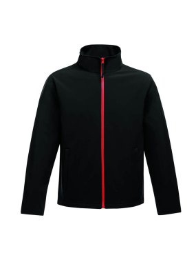 Pánska bunda (REGATTA ABLAZE MEN'S PRINTABLE SOFTSHELL)>čierna / červená (classic)>XL