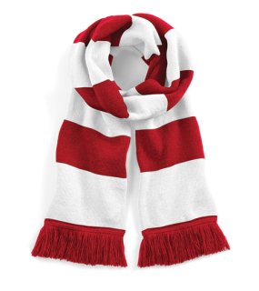 Unisex šál (Beechfield Stadium Scarf) > červená(classic) / biela