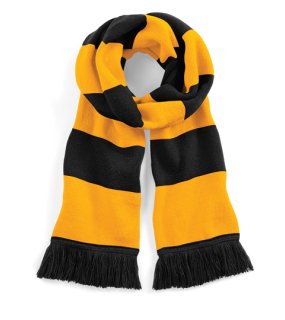 Unisex šál (Beechfield Stadium Scarf) > čierna / zlatá
