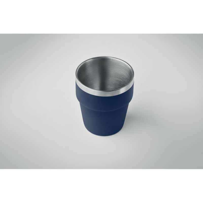 Dvojstenný nerezový pohár 250 ml > modrá (french navy)