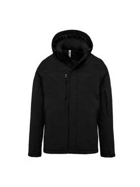 Pánska bunda (Kariban MEN'S HOODED SOFTSHELL LINED PARKA) > čierna > M
