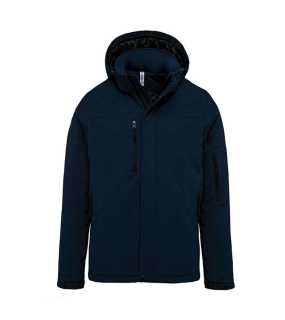 Pánska bunda (Kariban MEN'S HOODED SOFTSHELL LINED PARKA) > modrá (navy) > L