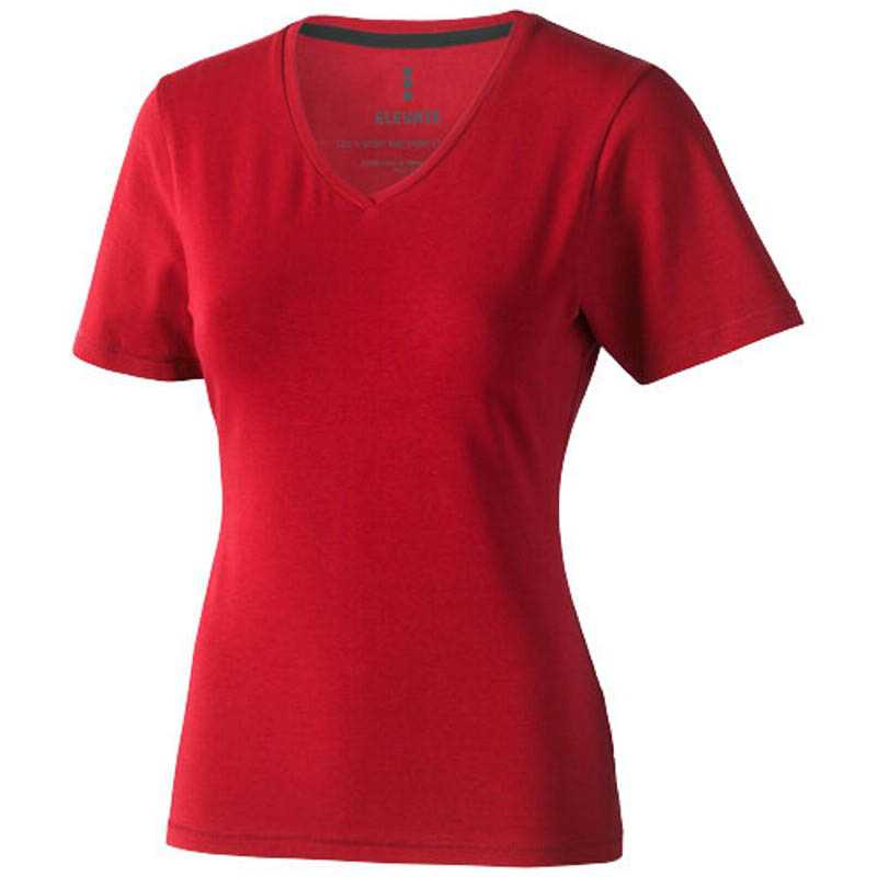 Dámske tričko (ELEVATE Kawartha Vneck ladies Tee) > červená > S