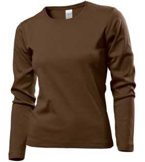 Dámske tričko(Comfort-T Long Sleeve STEDMAN) > hnedá > S
