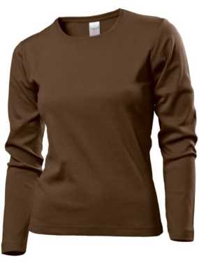 Dámske tričko(Comfort-T Long Sleeve STEDMAN) > hnedá > S